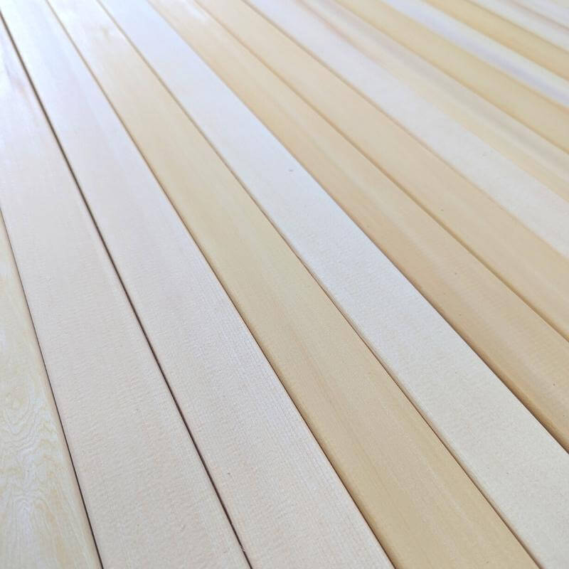 Our yellow cedar slats give customers a stunning alternative to that of Red Cedar
